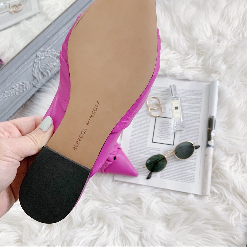 NWOT Rebecca Minkoff Coretta Pink Knotted Mules - Picture 7 of 9